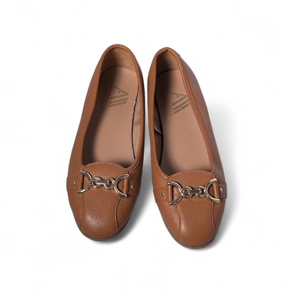 AEROSOLES Shoes - Aerosoles Buckle Ballet Flats Tan